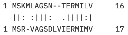 Example calculation for identity and similarity